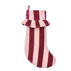 X-MAS karácsonyi zokni 56 cm, bordó/pink kép