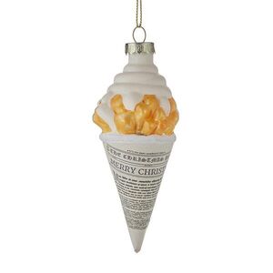HANG ON üveg karácsonyfadísz , belga sültkrumpli kép