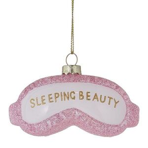 HANG ON üveg karácsonyfadísz , alvómaszk Sleeping Beauty kép
