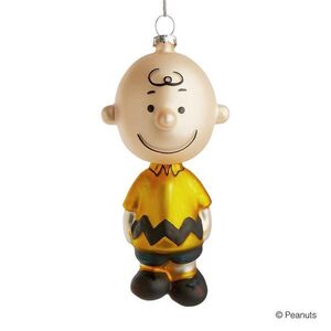 PEANUTS üveg karácsonyfadísz, Charlie Brown, 12 cm kép