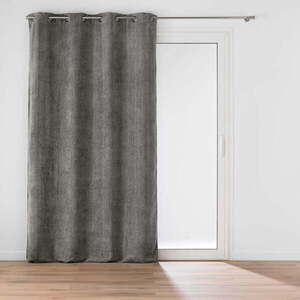 Antracitszürke zsenília függöny 140x260 cm Leo – douceur d'intérieur kép