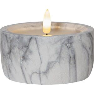 Flamme Marble szürke-fehér LED beton gyertya, magasság 7, 5 cm - Star Trading kép
