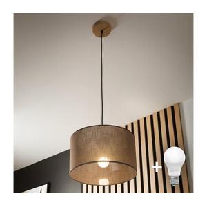 BRILAGI - LED Csillár zsinóron ANTHONY 1xE27/60W/230V tölgy/barna 8590828610342 kép