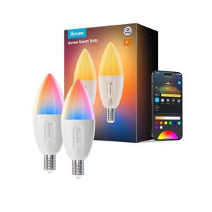 2 darabos LED RGBWW dimmelhető izzó E14/5W/230V 2700-6500K Wi-Fi - Govee B600CCC1 kép