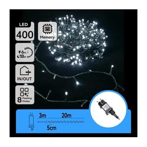B.V. - kültéri LED fényfüzér, 400 LED, 8 üzemmód, 23 m, IP44, hideg fehér B103031OR kép