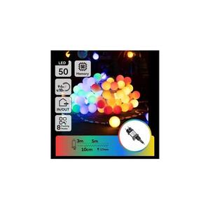 B.V. - LED RGBY kültéri dekoratív fényfüzér 50xLED/3, 6W/230V/8 üzemmód 5m IP44 B103031RK kép