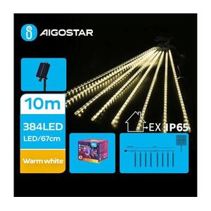 B.V. LED napelemes karácsonyi fényfüzér 384 LED, 13m, IP65, meleg fehér B10201ON2 kép