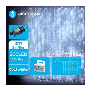 B.V. - LED Karácsonyi kültéri lánc 300xLED/8 funkció 6x3m IP44 hideg fehér B103031NW kép