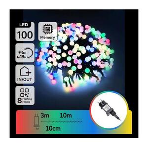B.V. - LED RGBY kültéri dekorációs fényfüzér 100xLED/3, 6W/230V/8 funkció/10m IP44 B103031OI kép