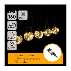 B.V. - LED kültéri dekorációs fényfüzér 160xLED/3, 6W/230V 10m IP44 meleg fehér B103031R5 kép