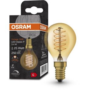 OSRAM Dimmelhető LED izzó, aranyszínű, E14, 3, 4 W, VINTAGE, meleg fehér kép