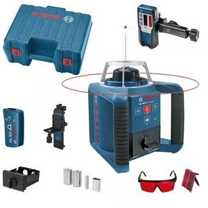 BOSCH Professional GRL 300 HV akkumulátoros forgólézer, LR 1 lézersugár vevő, távirányító, 0.601.061.504 (kofferrel, 2× D) kép