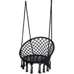 IGOTREND függő hintaszék, 80 cm - fekete kép