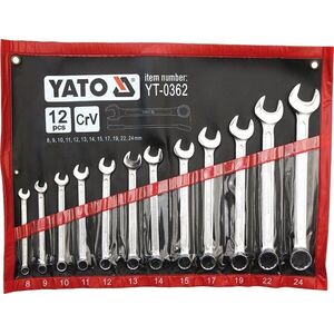 Yato 12 db-os csillagkulcs készlet 8-24 mm kép