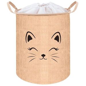 KRUZZEL 24727 Játéktároló kosár, mintás, 35 l, bézs kép
