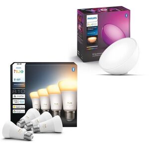Philips Hue White Ambiance 6W 810 E27 4 darab + Hue GO v2 kép