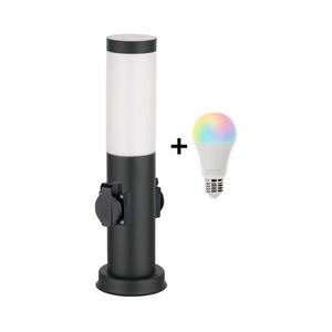 Brilagi - LED RGBW kültéri lámpa, 2 foglalattal, 1xE27/12W/230V, 40 cm, IP44, fekete BG3944+AI0819 kép