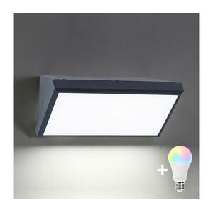 BRILAGI-LED RGBW kültéri fali lámpatest TRIANGLE 1xE27/12W/230V antracit IP65 BG1023+AI0819 kép