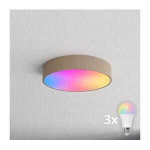 BRILAGI - LED RGBW dimmelhető mennyezeti lámpatest CLARE 3xE27/12W/230V Wi-Fi, bézs BG1589+3xAI0819 kép