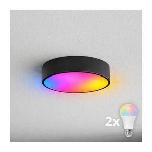 BRILAGI - LED RGBW dimmelhető fürdőszobai mennyezeti lámpatest CLARE 2xE27/12W/230V IP54 fekete BG0578+2xAI0819 kép