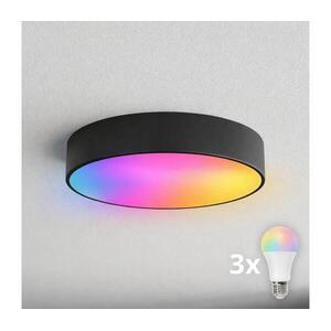 BRILAGI - LED RGBW dimmelhető fürdőszobai mennyezeti lámpa CLARE 3xE27/12W/230V IP54 fekete BG0580+3xAI0819 kép