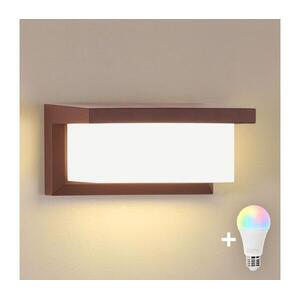 BRILAGI - LED RGBW kültéri fali lámpatest BRICKY 1xE27/12W/230V barna IP54 BG3049+AI0819 kép