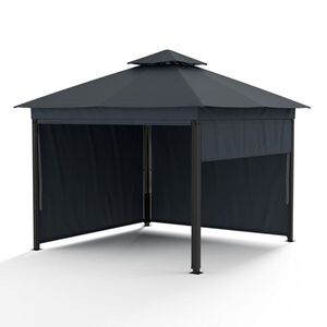 Blumfeldt Grandezza Cortina kerti pavilon 3x3 m, időjárásálló, porfestett, oldalsó redőnyök kép