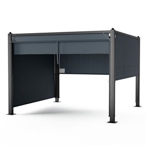 Blumfeldt Pantheon Cortina pavilon 3x3 m, időjárásálló, alumínium, porfestett, redőnyök kép