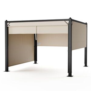 Blumfeldt Pantheon Cortina pavilon 3x3 m, időjárásálló, alumínium, porfestett, redőnyök kép
