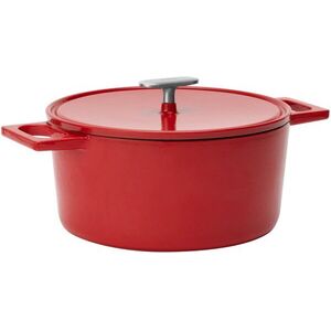FABINI Mattia 3.0 Standard zománcozott öntöttvas lábas, fedővel, 26cm, 5, 5l, fényes piros kép