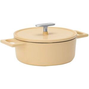 FABINI Mattia 3.0 Standard zománcozott öntöttvas lábas, fedővel, 20cm, 2l, fényes krémszínű kép