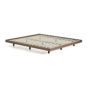 Barna nyírfa franciaágy ágytámla nélkül, ágyráccsal 180x200 cm Norlen – Kave Home kép