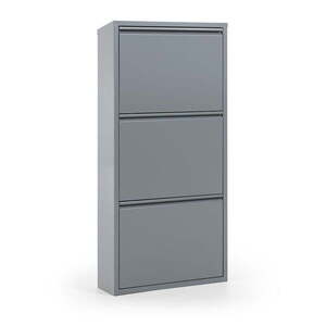 Világosszürke fém billenő ajtós cipőtartó 50x103x15 cm Ode – Kave Home kép