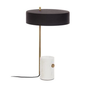 Fehér-fekete asztali lámpa fém búrával (magasság 53 cm) Phant – Kave Home kép