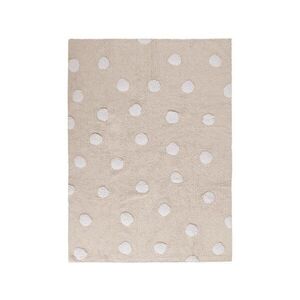 Bézs mosható kézi szövésű pamut gyerek szőnyeg 120x160 cm Polka Dots Beige – Lorena Canals kép