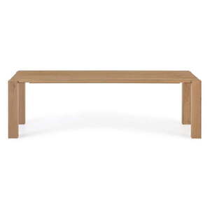 Natúr színű étkezőasztal tölgyfa dekorral 110x220 cm Deyanira – Kave Home kép