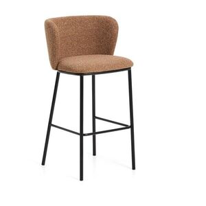 Terrakotta színű kárpitozott bárszék (ülésmagasság 75 cm) Ciselia – Kave Home kép