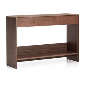 Sötét natúr színű komód diófa dekorral 120x81x35 cm Norlen – Kave Home kép