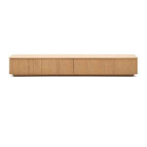 Natúr színű TV-állvány tölgyfa dekorral 200x30x40 cm Helvine – Kave Home kép
