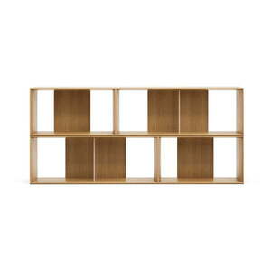 Natúr színű moduláris polcrendszer szett tölgyfa dekorral 4 db-os 168x76 cm Litto – Kave Home kép