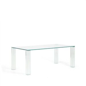 Üveg étkezőasztal 100x200 cm Adularia – Kave Home kép