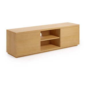 Természetes színű TV-állvány tölgyfa dekorral 150x44 cm Abilen - Kave Home kép