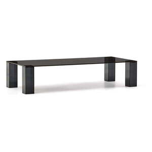 Sötétszürke üveg dohányzóasztal 60x140 cm Adularia – Kave Home kép