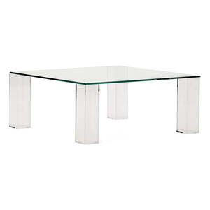 Üveg dohányzóasztal 85x85 cm Adularia – Kave Home kép