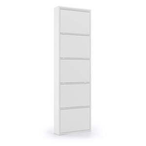 Fehér fém billenő ajtós cipőtartó 50x169x15 cm Ode – Kave Home kép