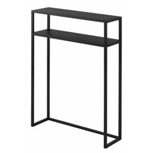 Fekete fém konzolasztal 18x60 cm Tower – YAMAZAKI kép