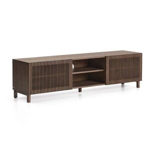 Sötétbarna TV-állvány diófa dekorral 180x49, 5x42, 5 cm Beyla – Kave Home kép