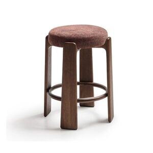 Barna-sötét natúr színű kőrisfa bárszék (ülésmagasság 65 cm) Granite – Kave Home kép