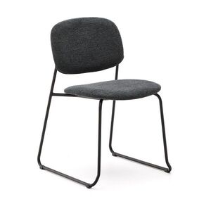 Sötétszürke fém rakásolható étkezőszék Meli – Kave Home kép
