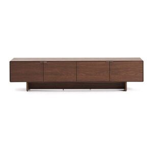 Sötétbarna TV-állvány diófa dekorral 200x46x40 cm Norlen – Kave Home kép